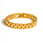 Load image into Gallery viewer, Gold chain bracelet on a white background