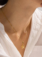 Load image into Gallery viewer, Isla 18K Gold Non-Tarnish Star Necklace

