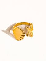 Load image into Gallery viewer, Maris Star and Shell Ring
