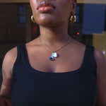 Load image into Gallery viewer, Isley Two Tone Heart Locket Necklace
