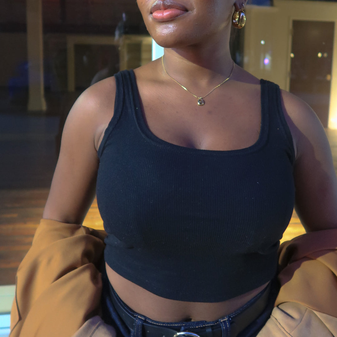 Fallon Brown Stone Necklace