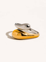 Load image into Gallery viewer, Two metallic rings, one gold and one silver, on a white background